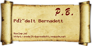 Pádelt Bernadett névjegykártya