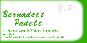 bernadett padelt business card